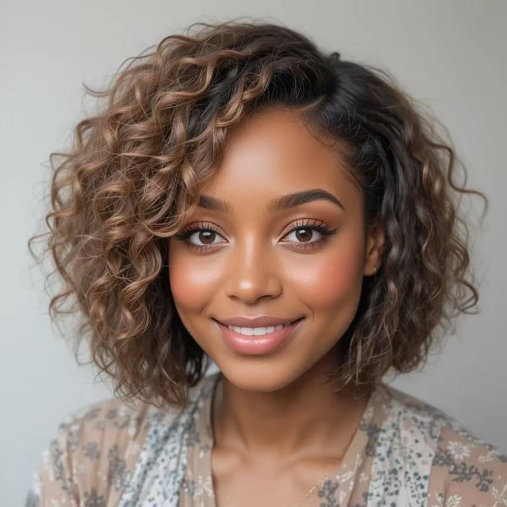 Textured Afro Bob hairstyle