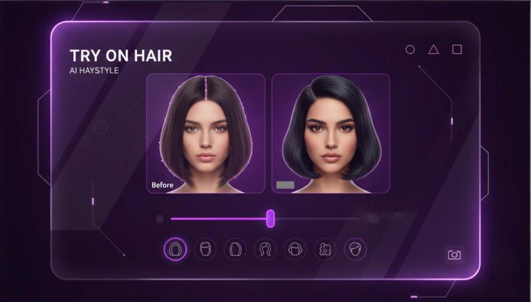 TryHair AI Simulator Interface