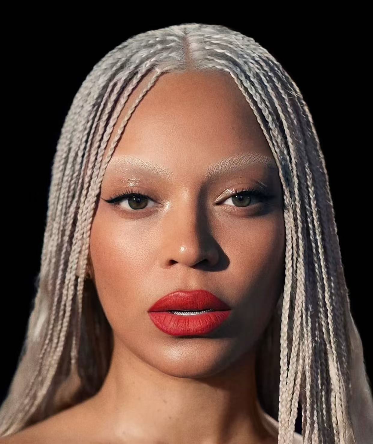 Beyonce inspired long blonde braid with Cowboy Carter western styling