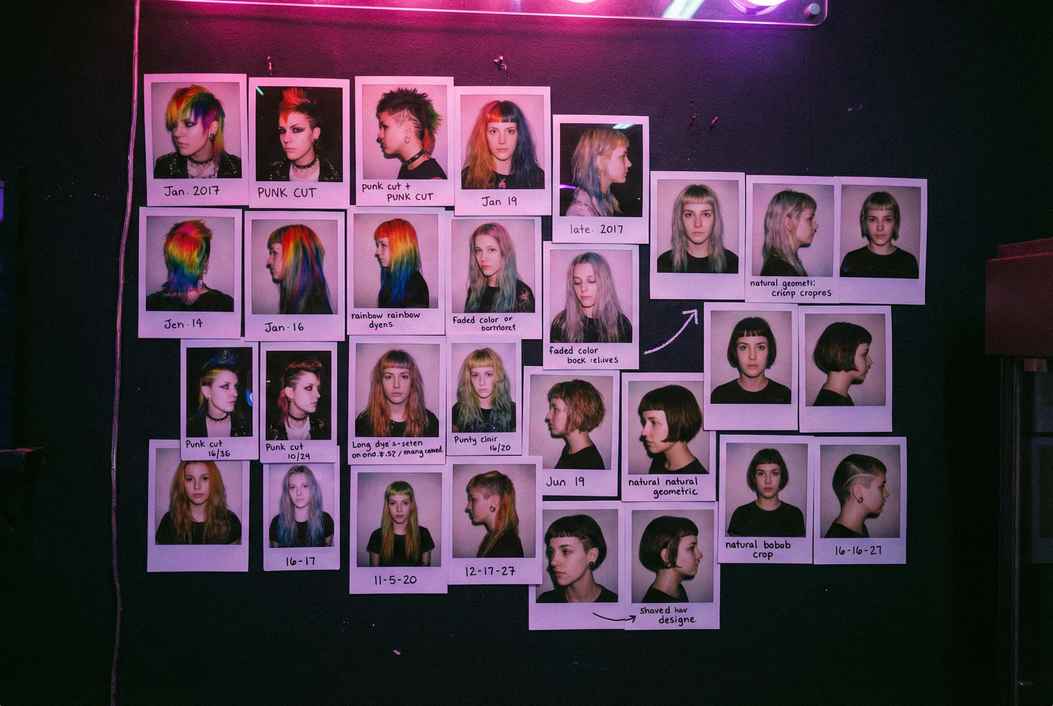 Jules hairstyle evolution