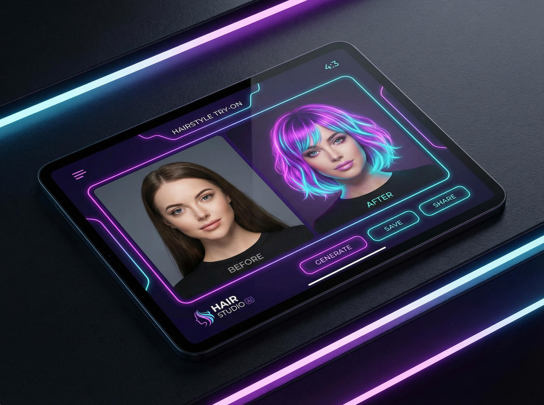 TryHair.ai interface