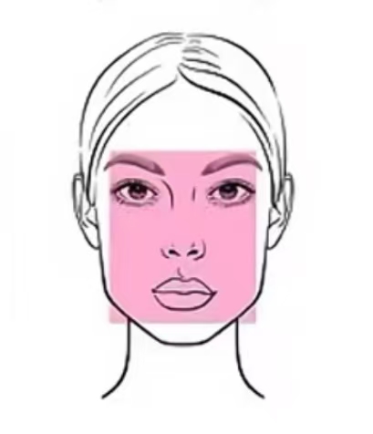 Oblong Face Shape Diagram