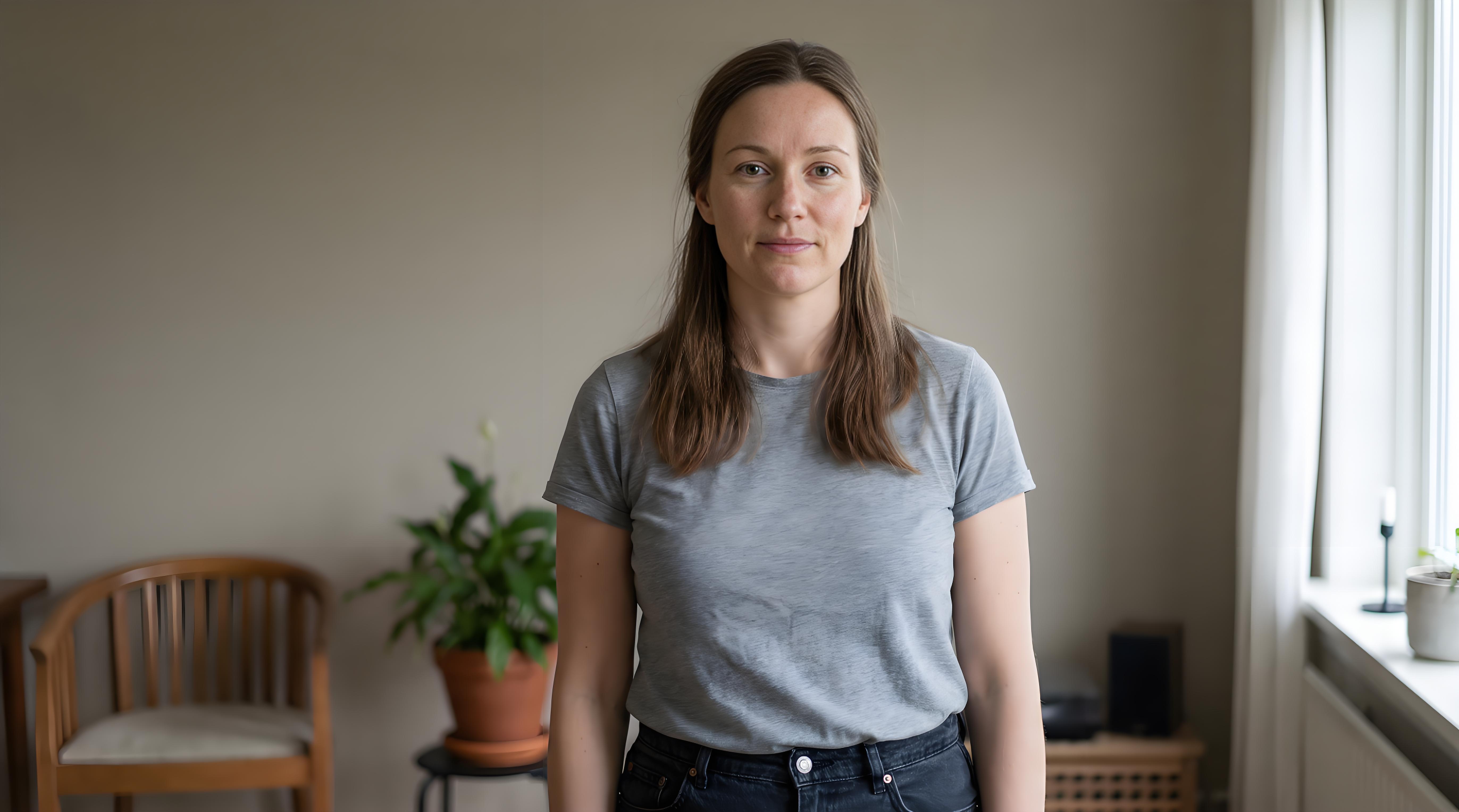 Before transformation - everyday casual look