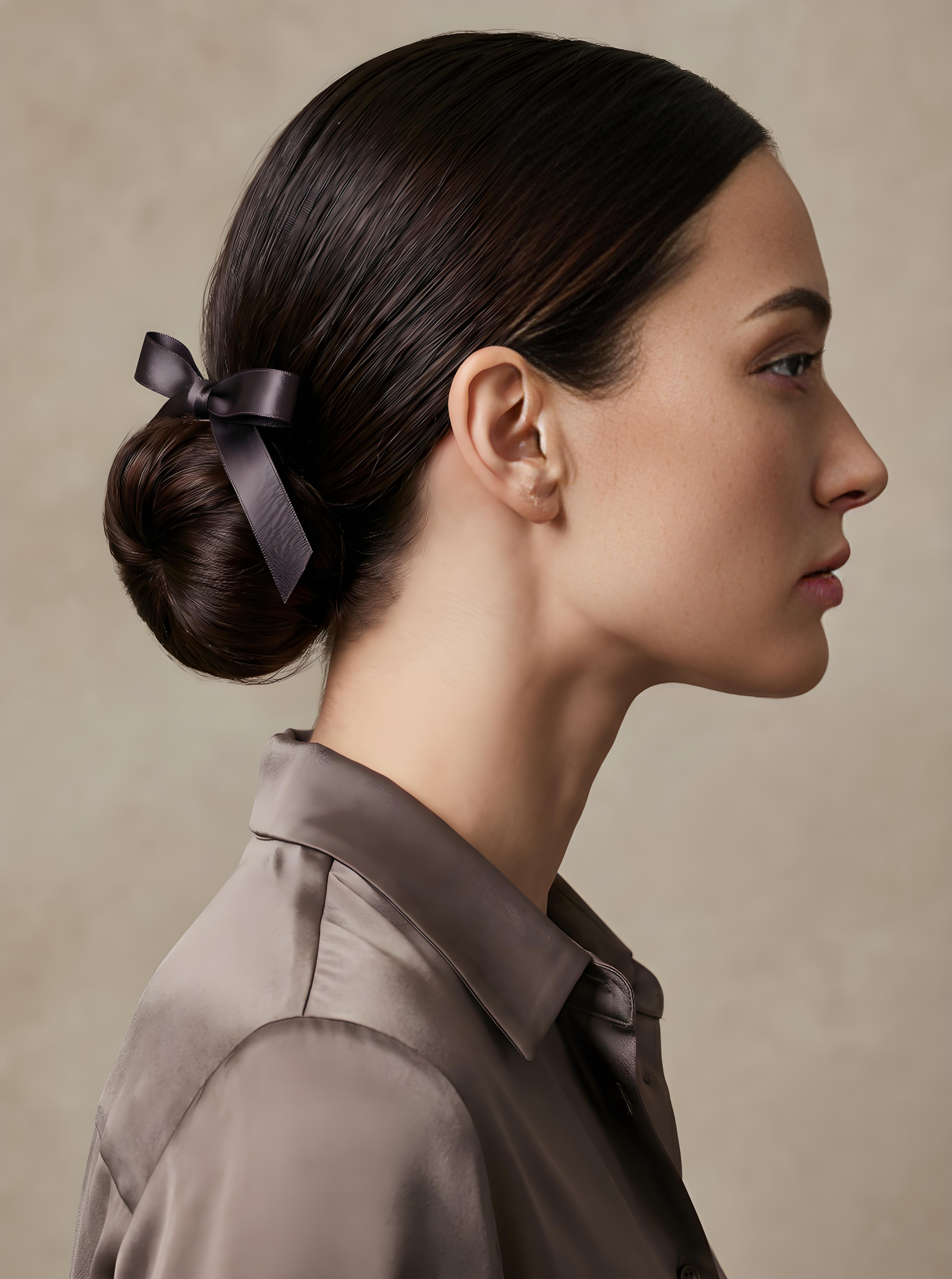 Polished Low Bun hairstyle for elegant Cinco de Mayo celebration