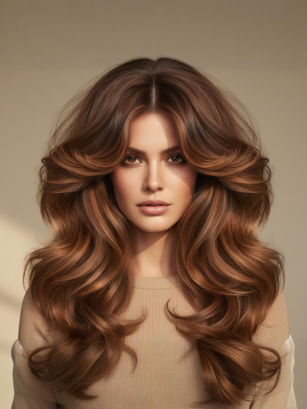 Butterfly Cut Voluminous hairstyle