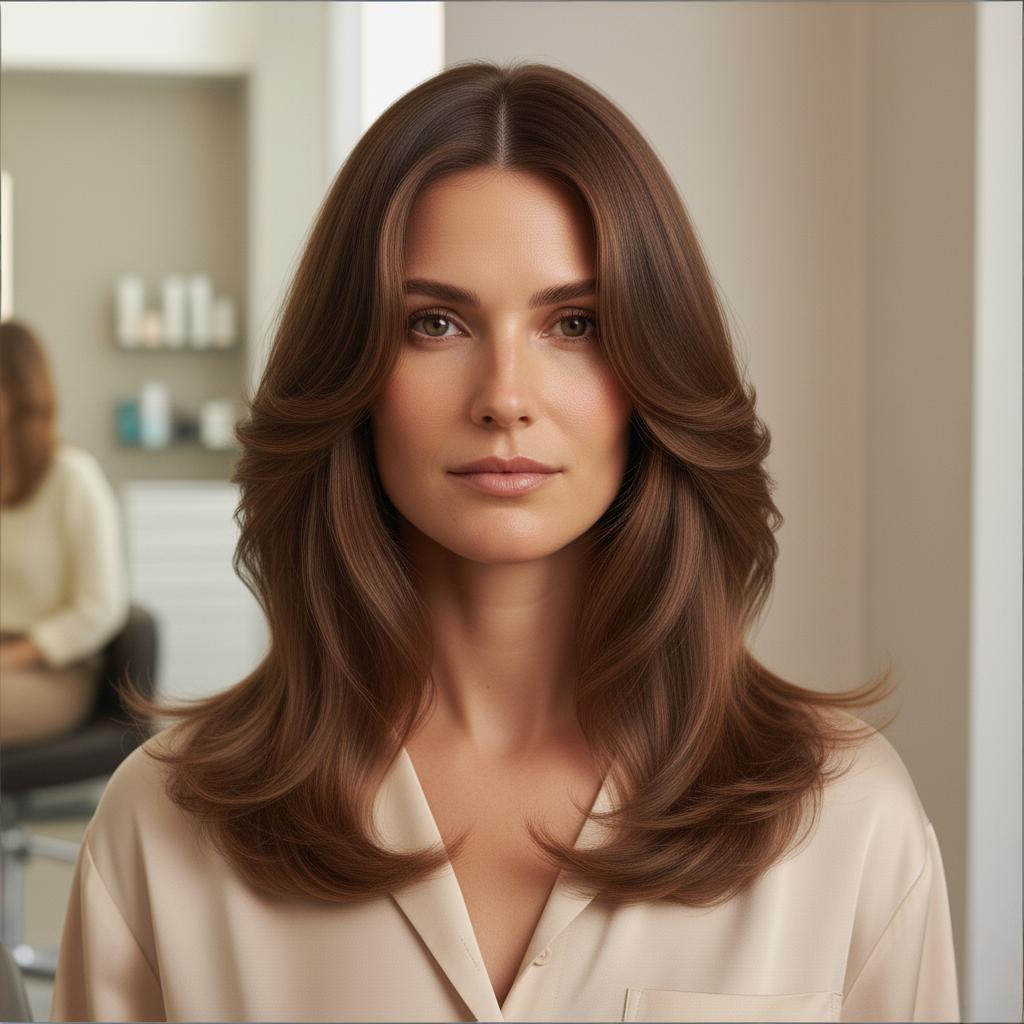 After: Mira Cut with soft layers and face-framing