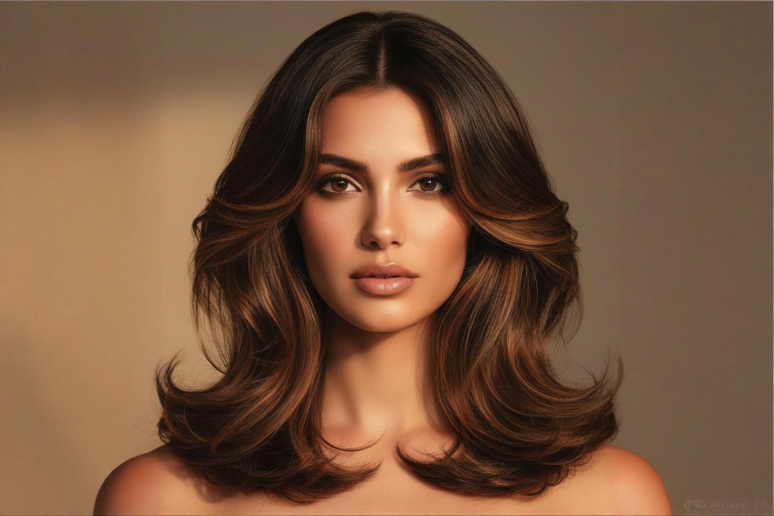 Butterfly Cut 90s layers creating width on oblong face shape