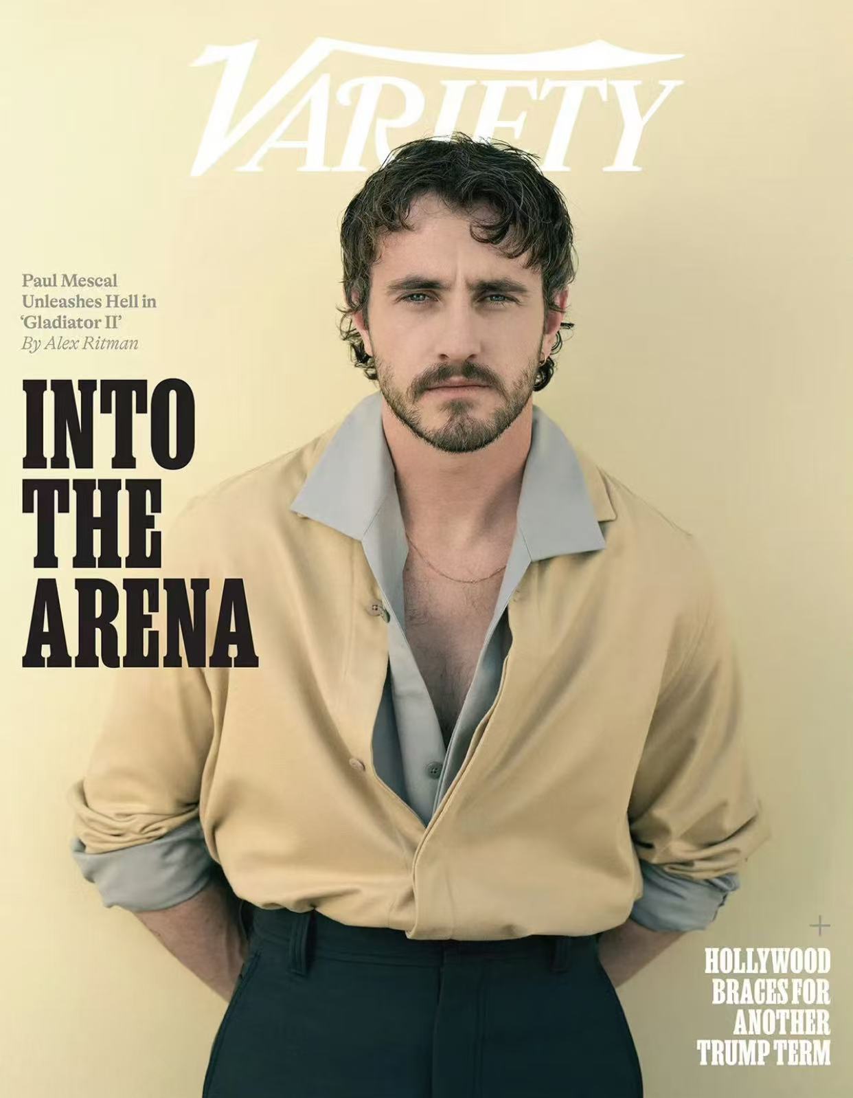 Paul Mescal grown out Gladiator curls hairstyle