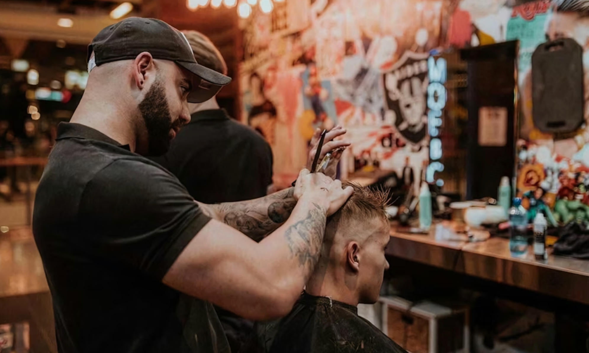 Modern man with undercut wearing leather jacket