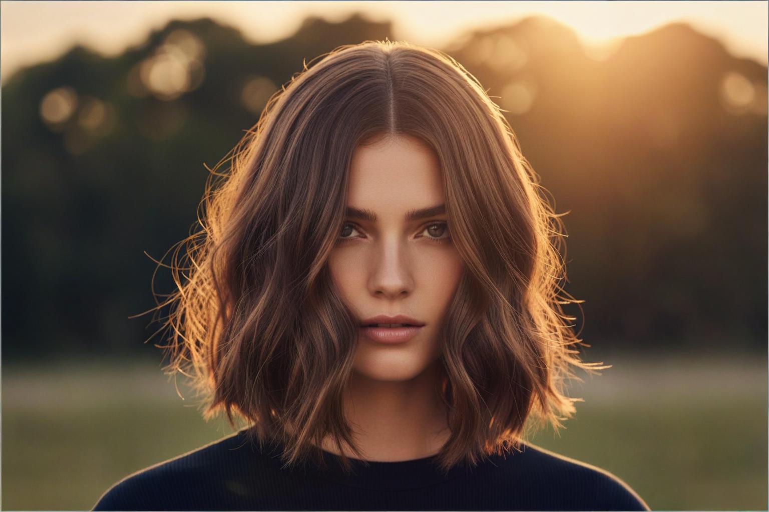 Square face beauty - angular femininity celebration