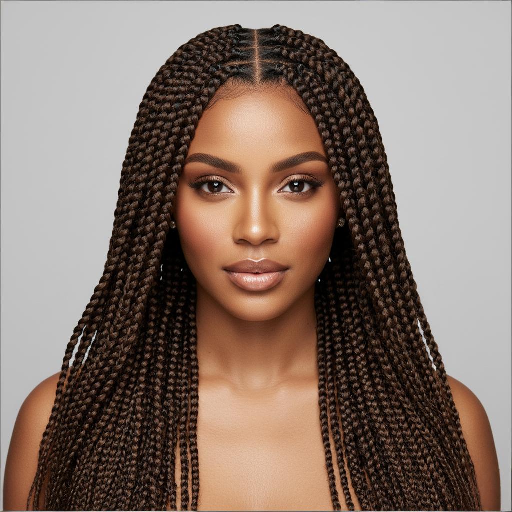 Senegalese Twists: sleek, long twists with silky texture