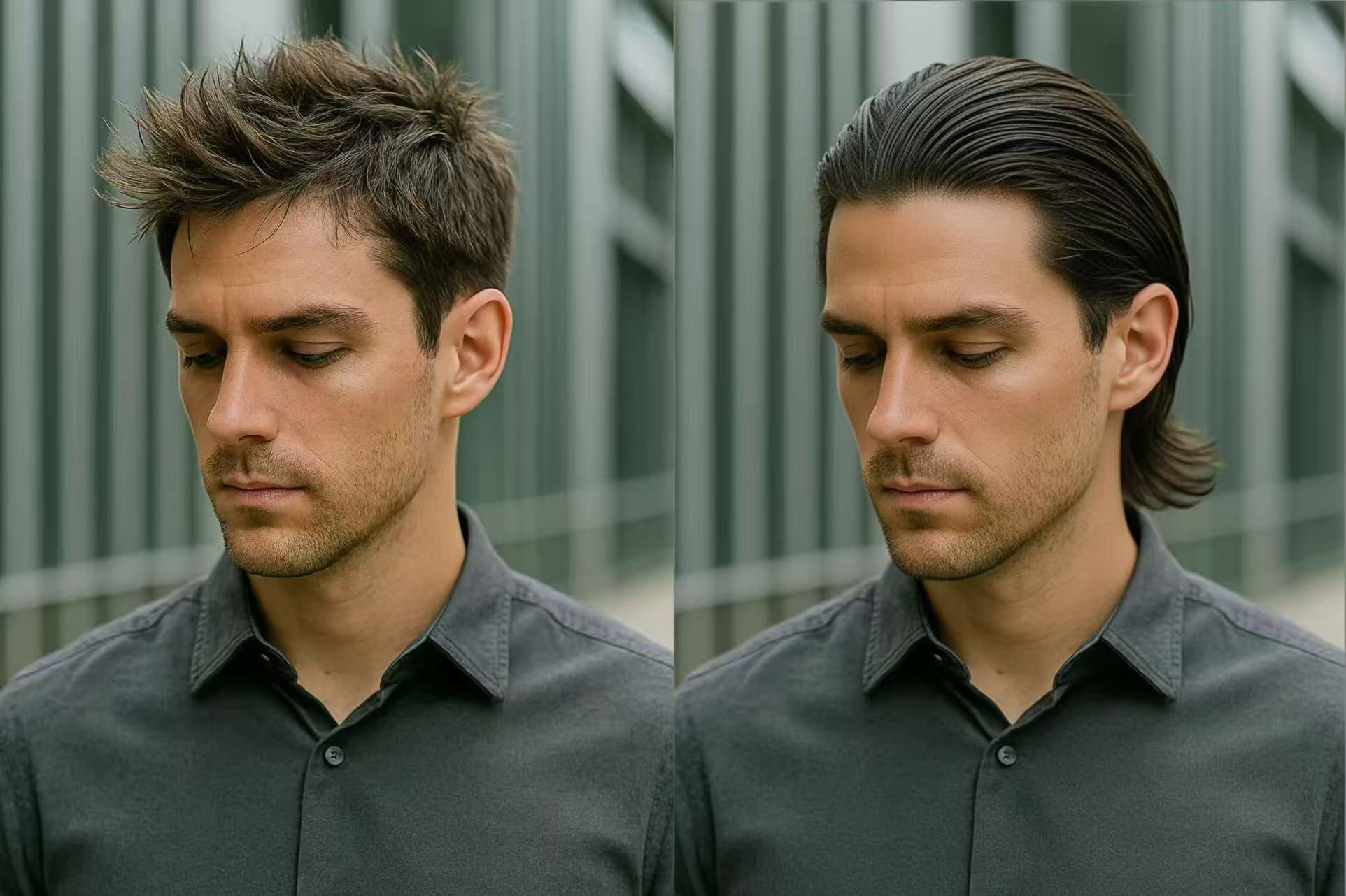 From edgy, spirited layered textures to a sophisticated, refined slicked-back style