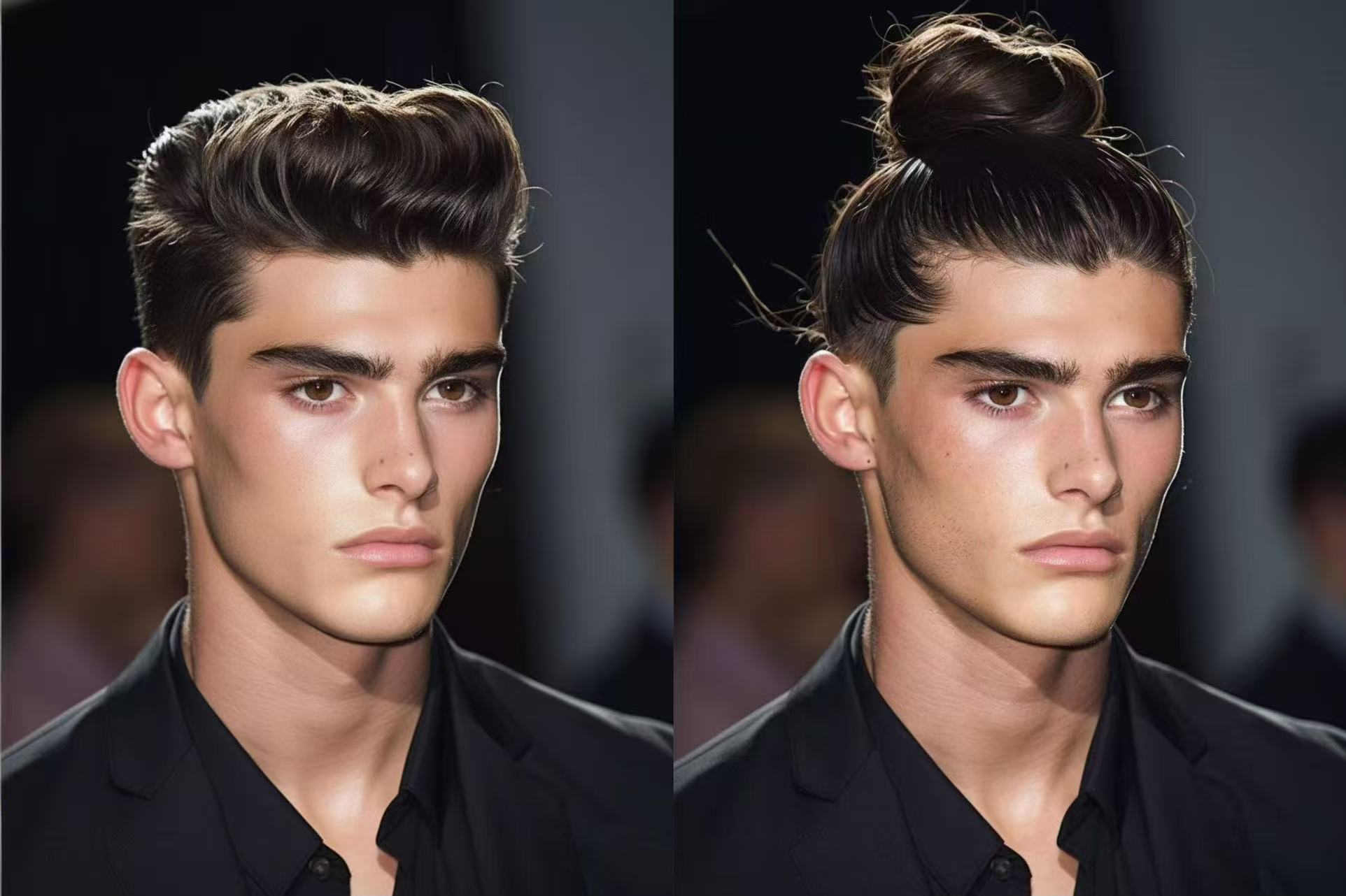 From a sophisticated, refined quiff to a sharp, edgy man bun